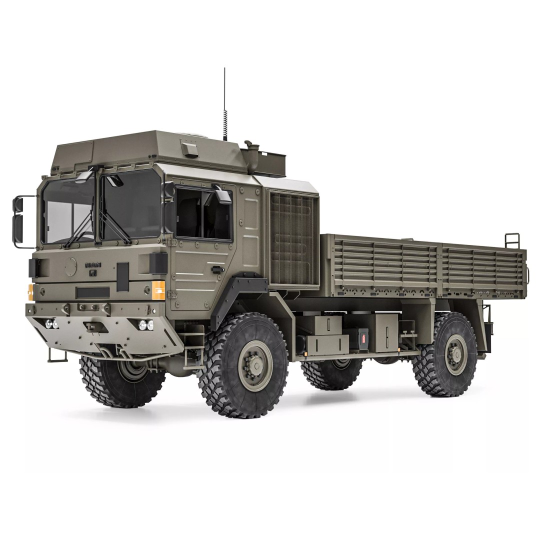 MAN HX60 4x4 Military Truck 3D Model – Game-Ready Asset, FBX, OBJ - View 2