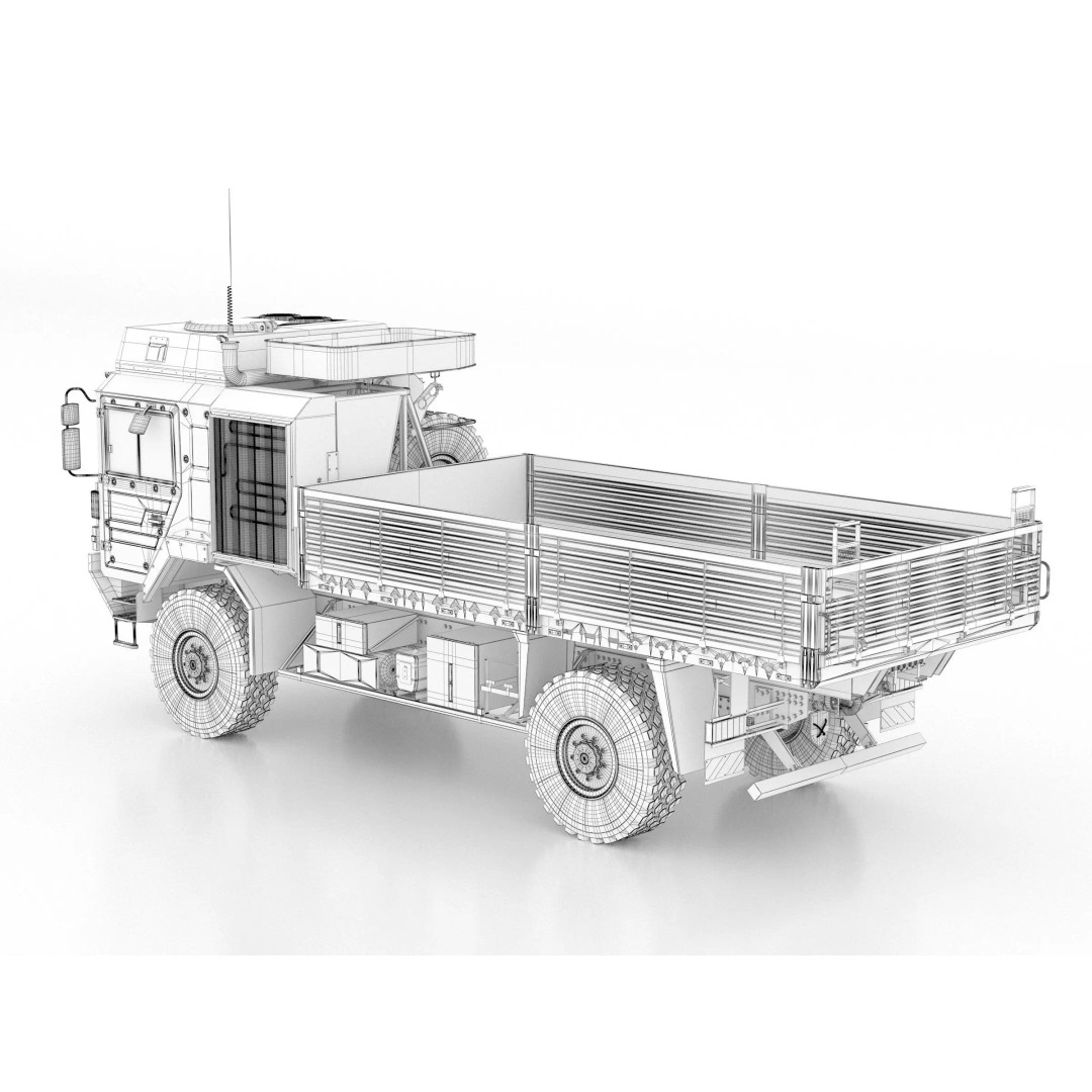MAN HX60 4x4 Military Truck 3D Model – Game-Ready Asset, FBX, OBJ - View 21