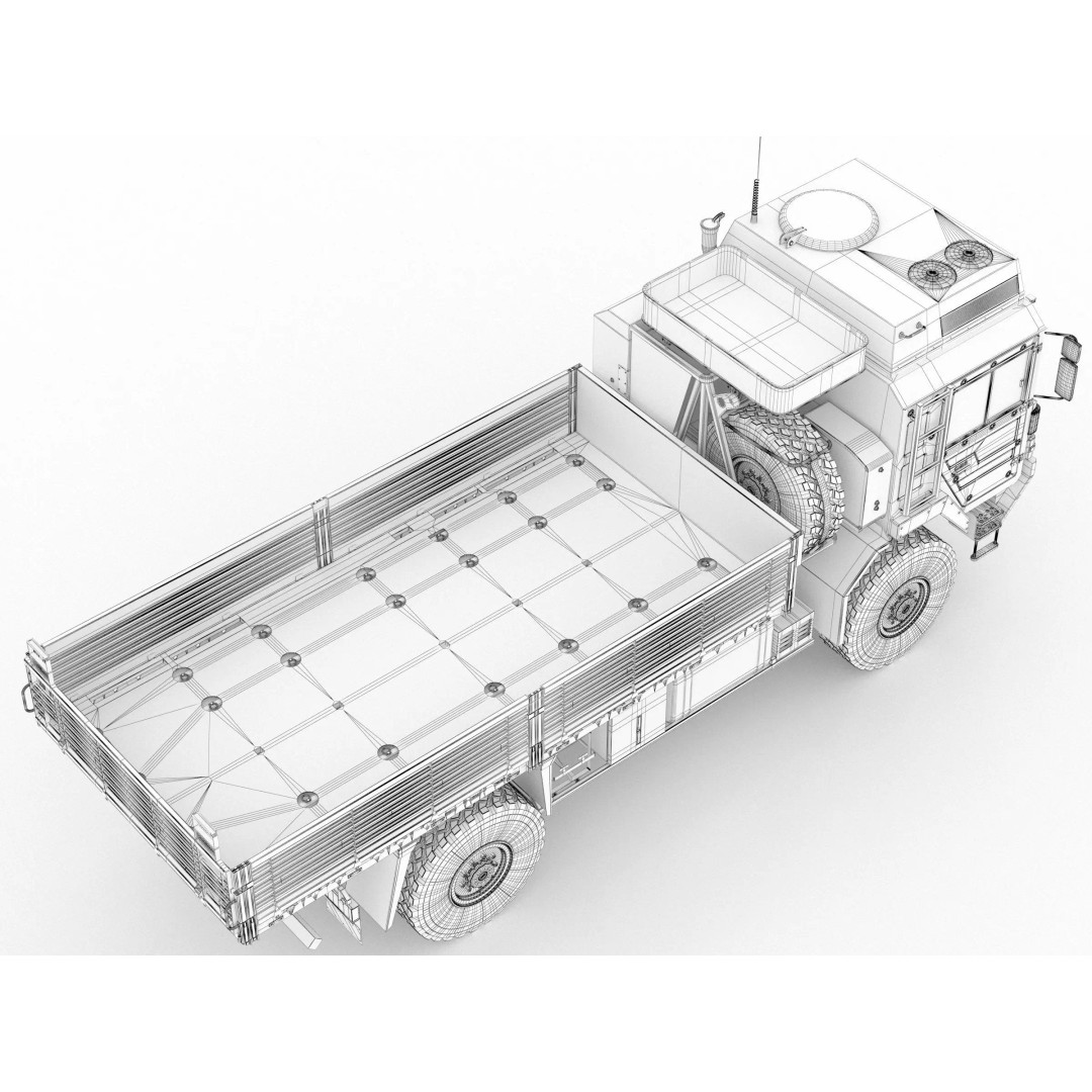 MAN HX60 4x4 Military Truck 3D Model – Game-Ready Asset, FBX, OBJ - View 23