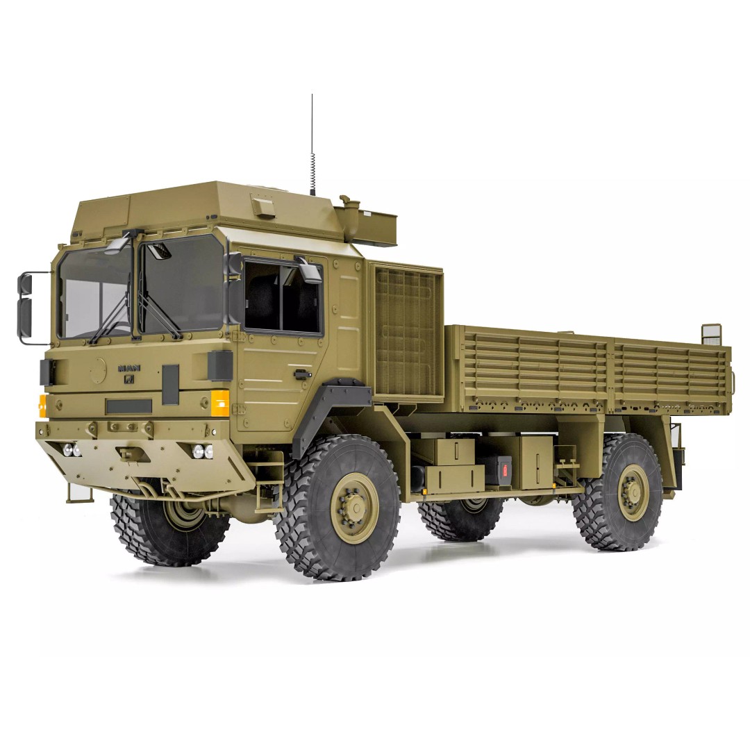 MAN HX60 4x4 Military Truck 3D Model – Game-Ready Asset, FBX, OBJ - View 3