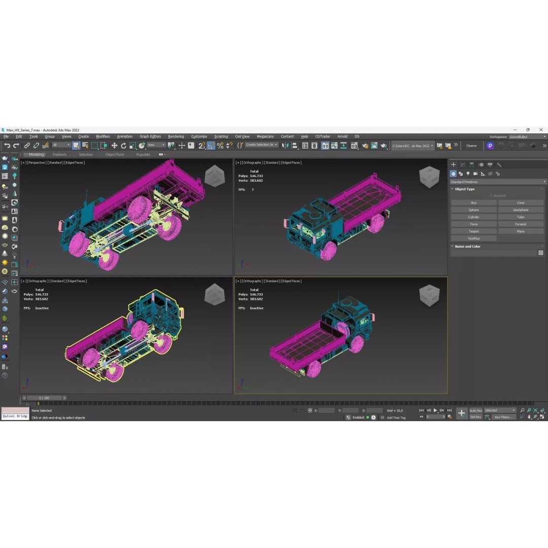 MAN HX60 4x4 Military Truck 3D Model – Game-Ready Asset, FBX, OBJ - View 30