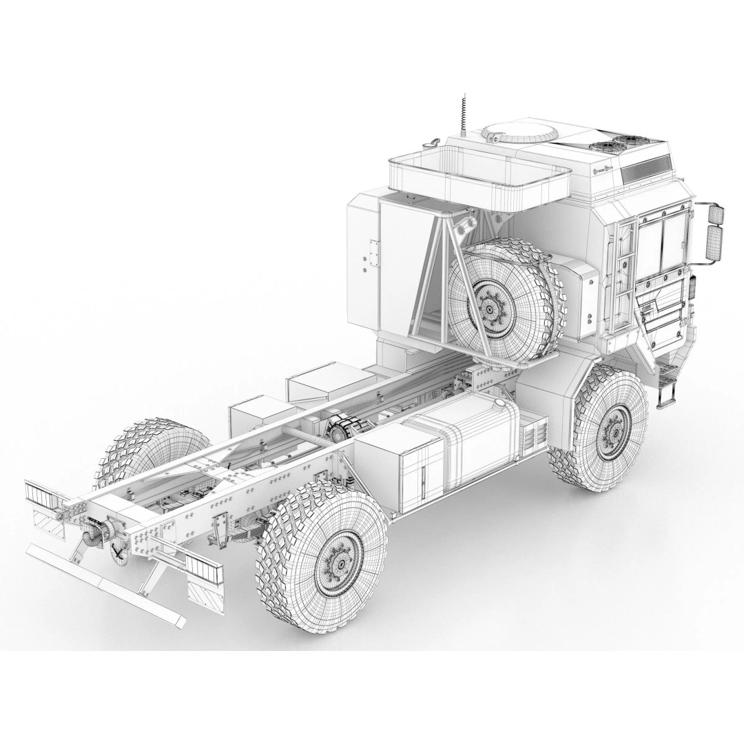 MAN HX60 4x4 Military Truck 3D Model – Game-Ready Asset, FBX, OBJ - View 31