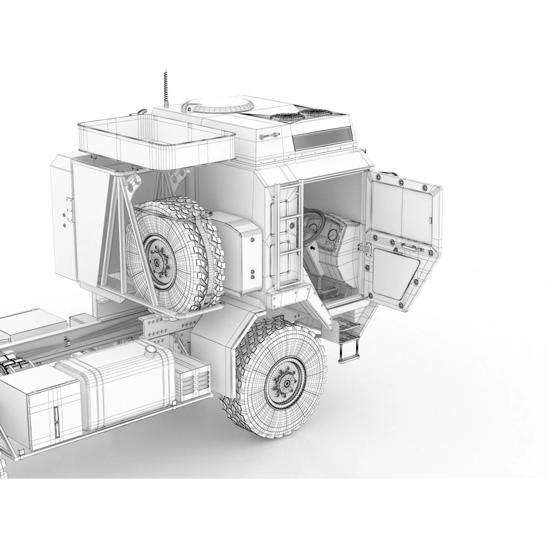 MAN HX60 4x4 Military Truck 3D Model – Game-Ready Asset, FBX, OBJ - View 41