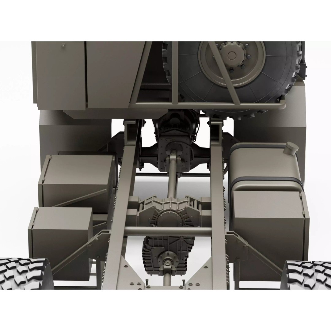 MAN HX60 4x4 Military Truck 3D Model – Game-Ready Asset, FBX, OBJ - View 44