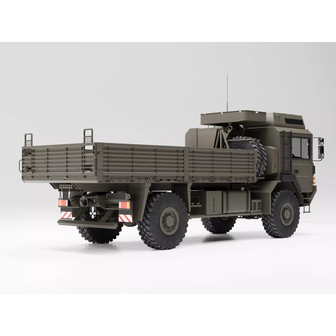 MAN HX60 4x4 Military Truck 3D Model – Game-Ready Asset, FBX, OBJ - View 6