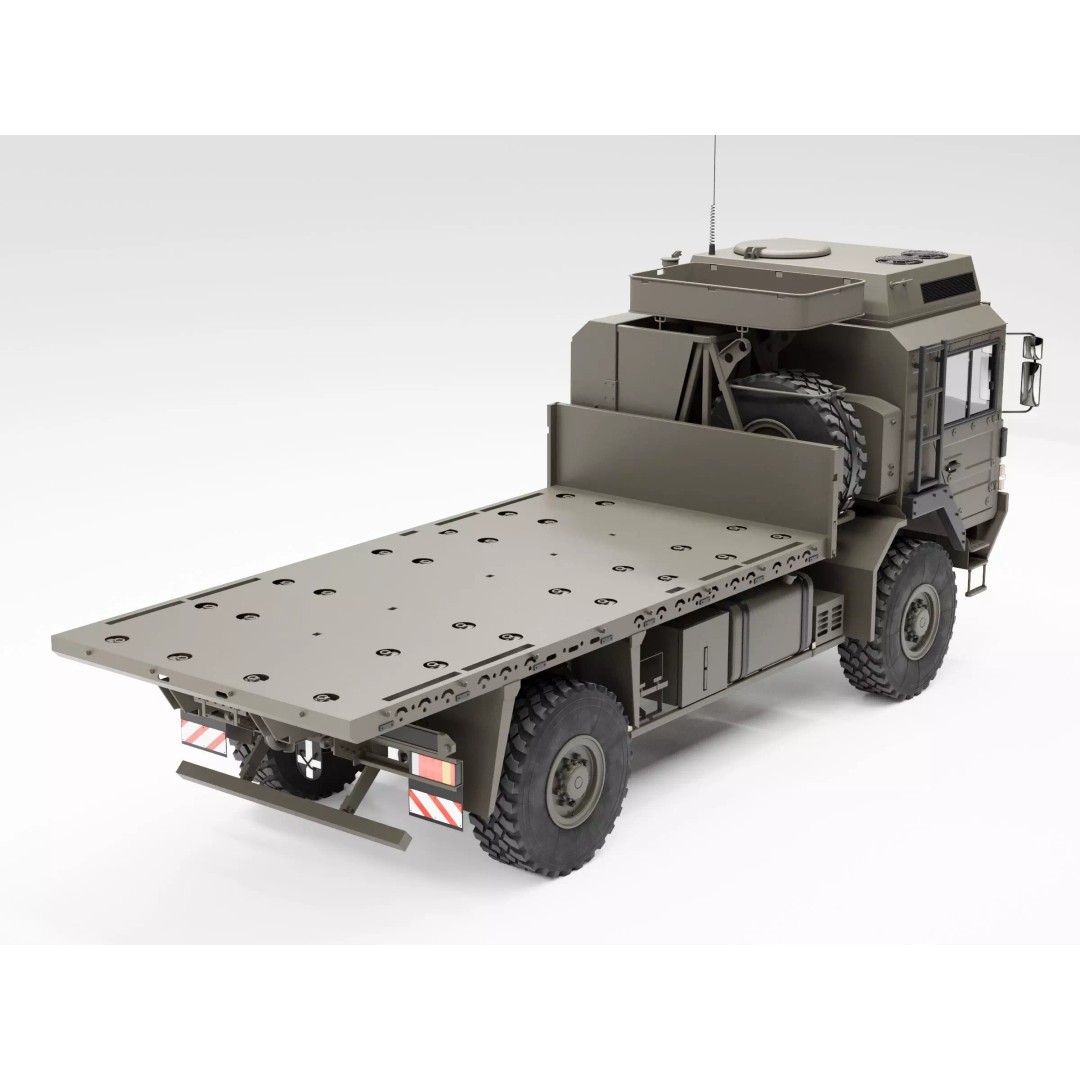 MAN HX60 4x4 Military Truck 3D Model – Game-Ready Asset, FBX, OBJ - View 7