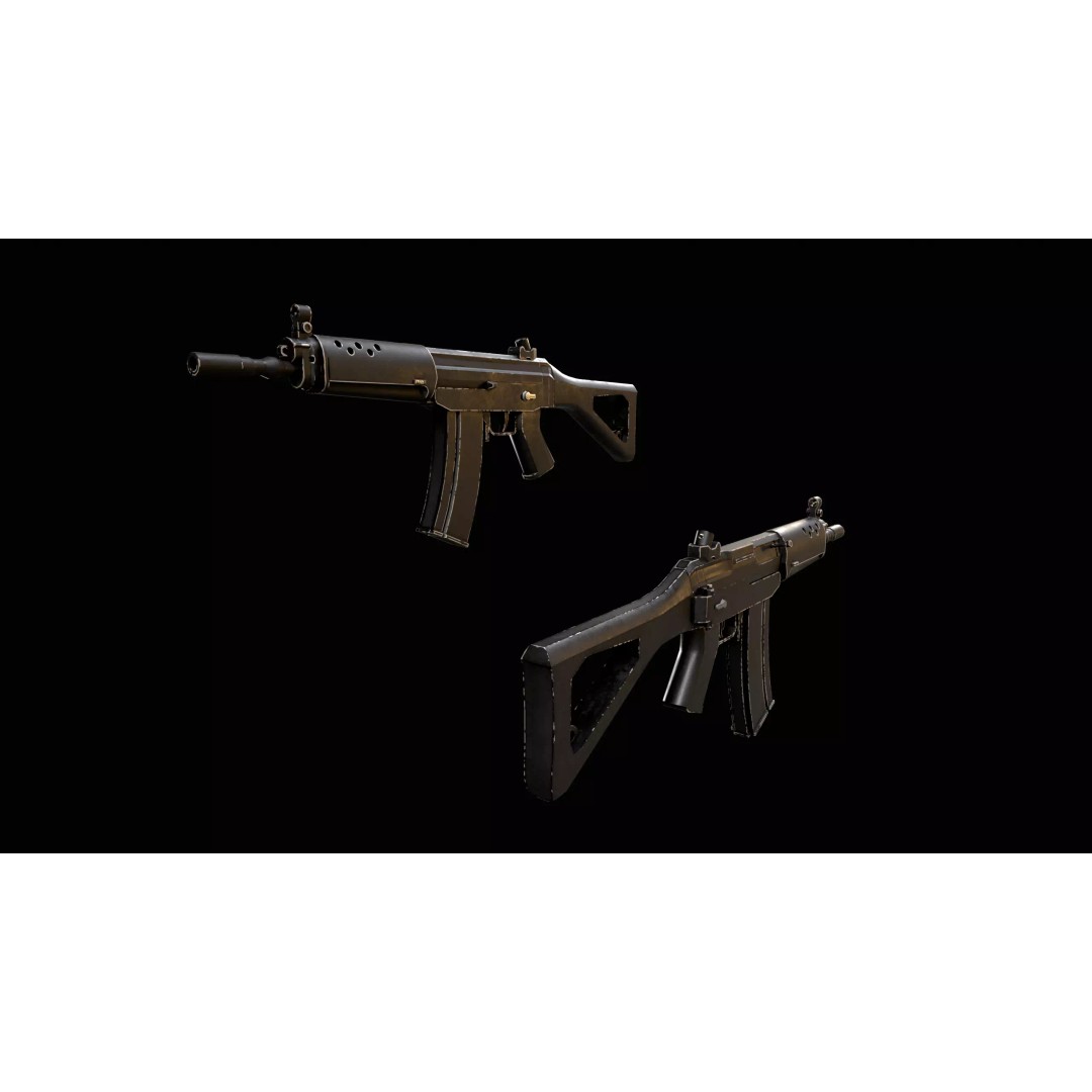 Low Poly Rifles 3D Model – Game Ready Textured Pack, FBX & OBJ - View 10