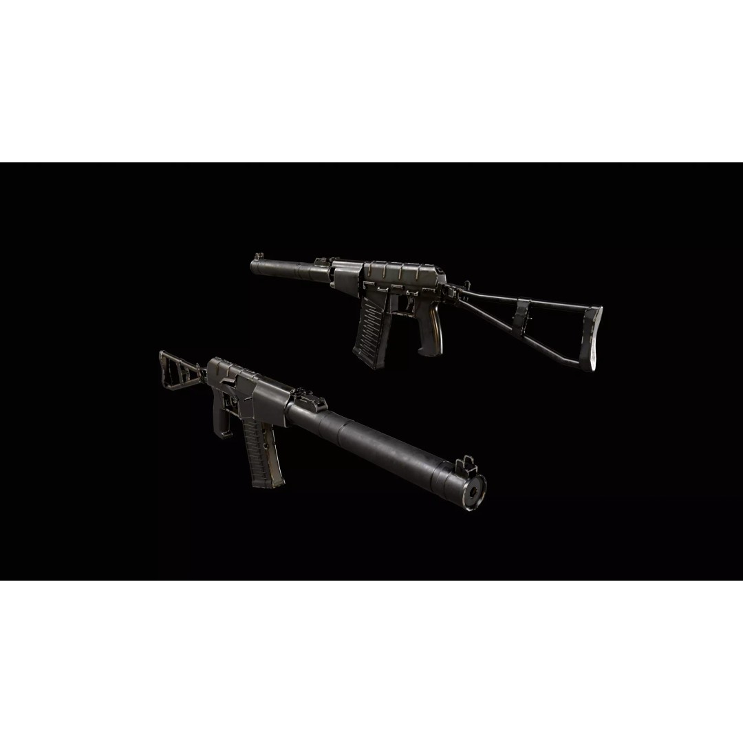 Low Poly Rifles 3D Model – Game Ready Textured Pack, FBX & OBJ - View 13