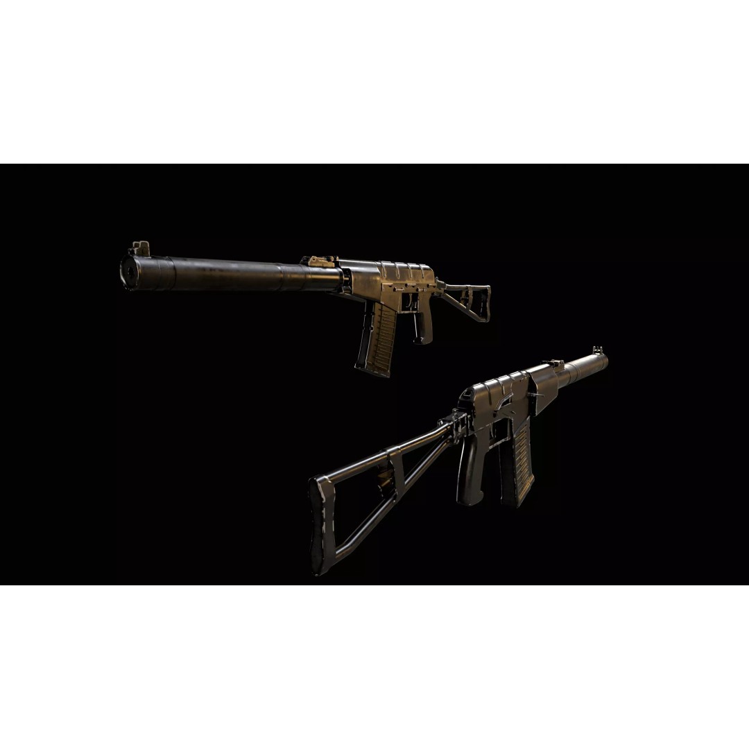 Low Poly Rifles 3D Model – Game Ready Textured Pack, FBX & OBJ - View 16