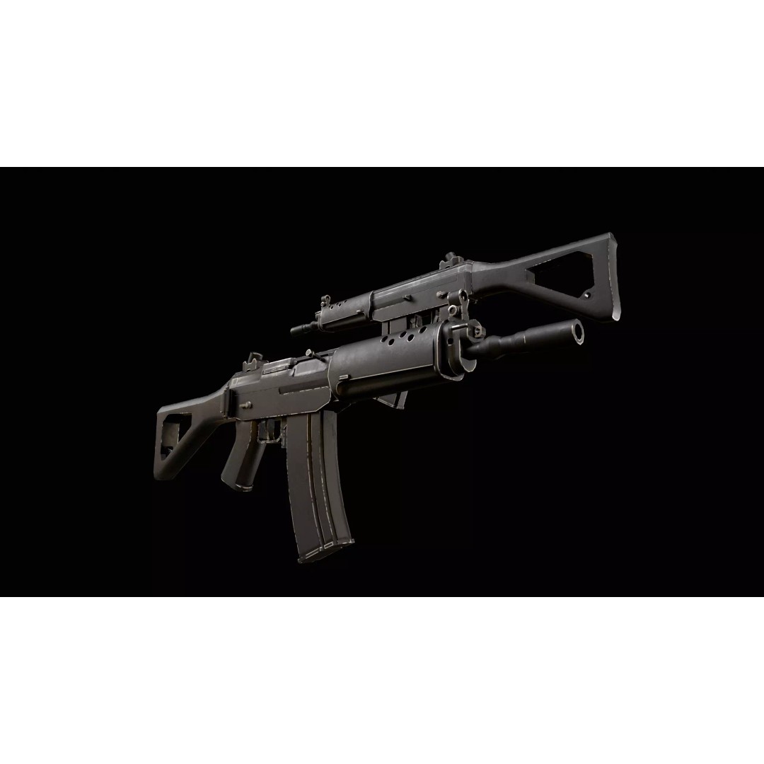 Low Poly Rifles 3D Model – Game Ready Textured Pack, FBX & OBJ - View 17
