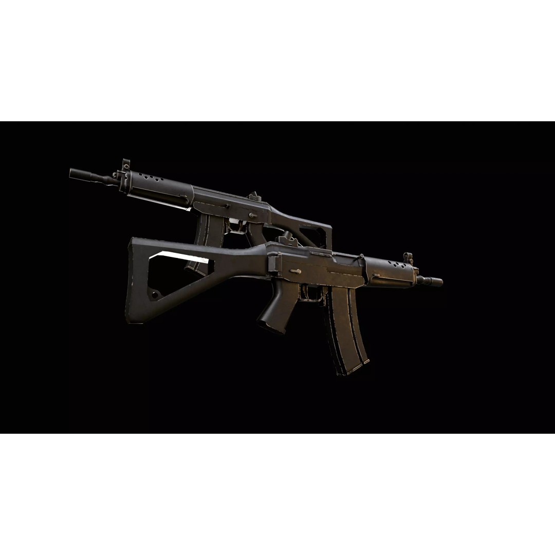 Low Poly Rifles 3D Model – Game Ready Textured Pack, FBX & OBJ - View 18