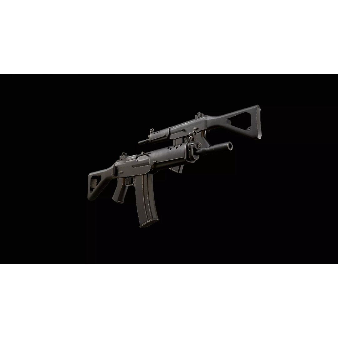 Low Poly Rifles 3D Model – Game Ready Textured Pack, FBX & OBJ - View 19