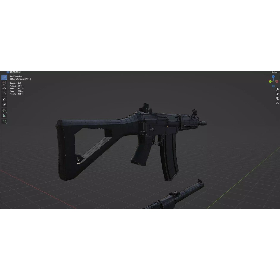 Low Poly Rifles 3D Model – Game Ready Textured Pack, FBX & OBJ - View 46