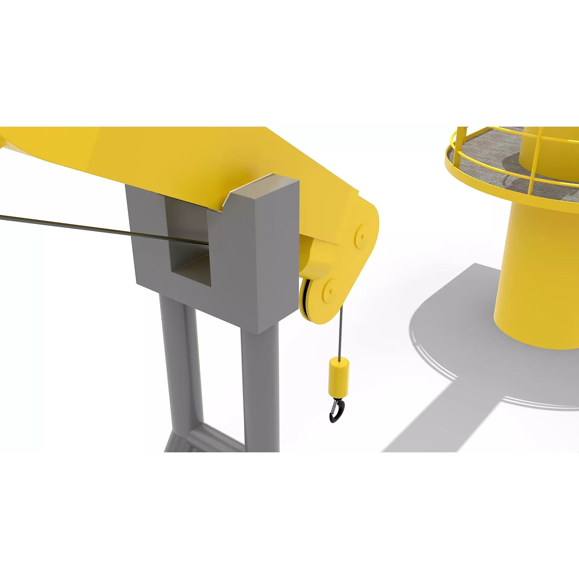 Ship Deck Crane 3T - PBR Game-Ready 3D Model - View 16