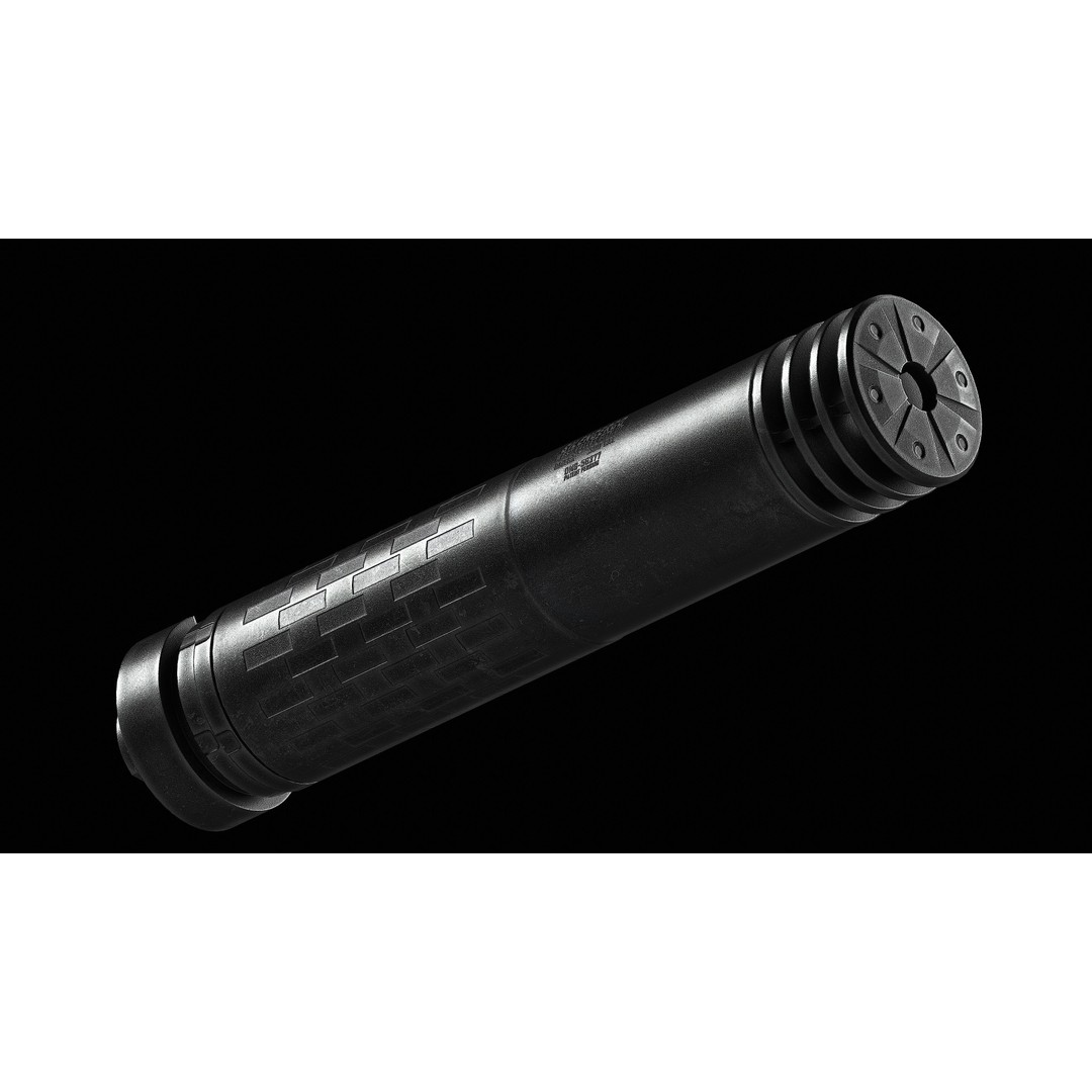 SilencerCo Omega 300 3D Model – Low Poly Game Ready Asset, FBX/OBJ - View 3