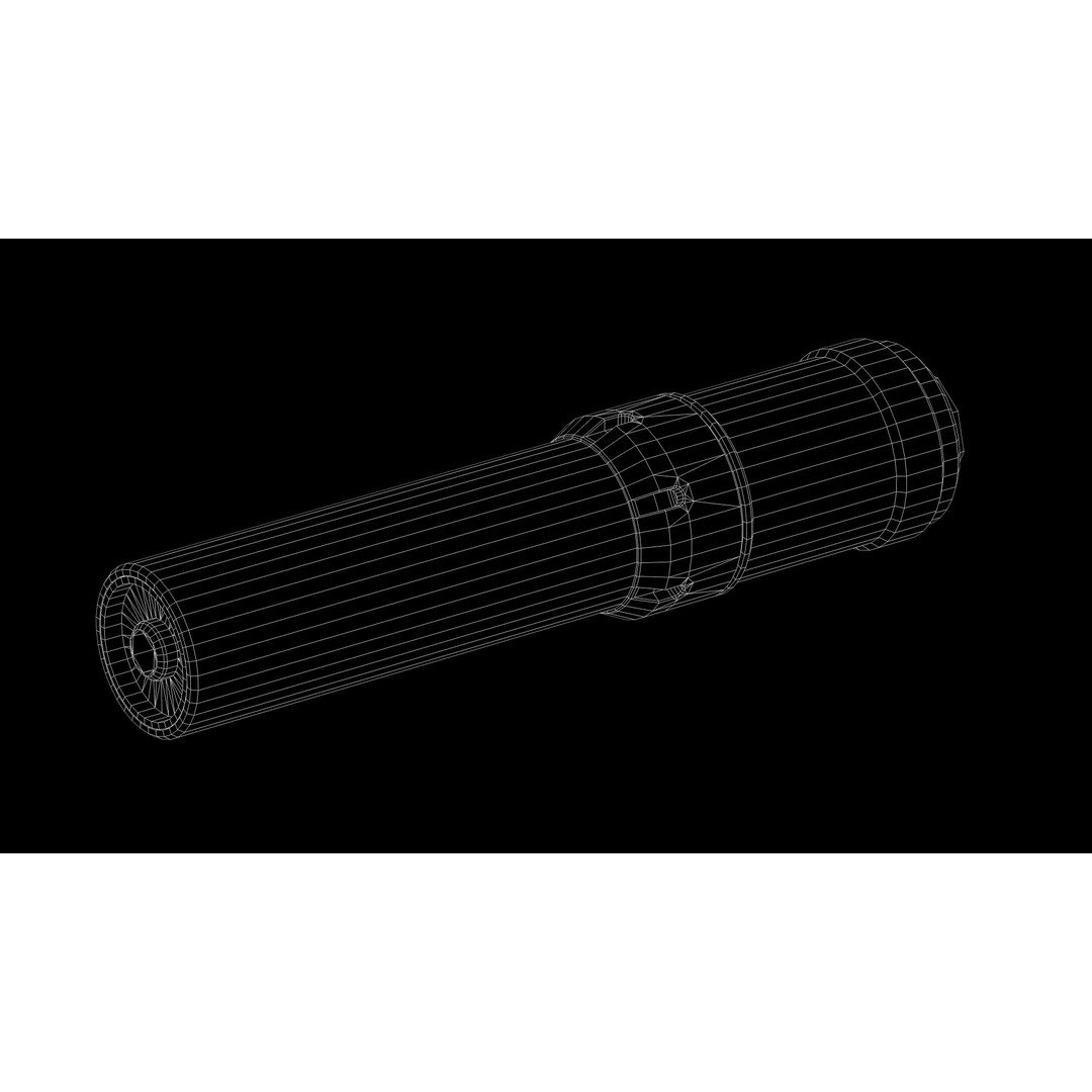 Nosler SR-30TI Suppressor 3D Model – Low Poly Game Asset, FBX
