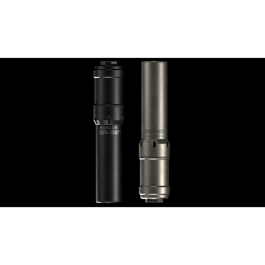 Nosler SR-30TI Suppressor 3D Model – Low Poly Game Asset, FBX - View 4