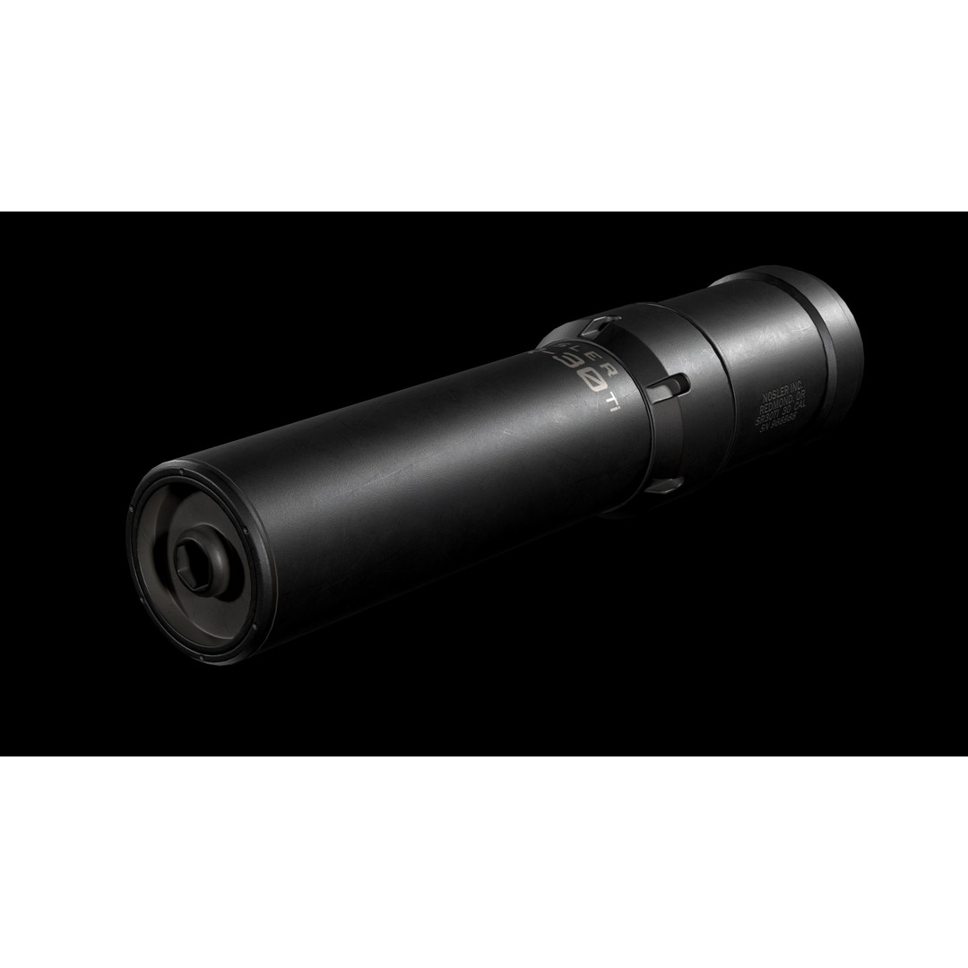 Nosler SR-30TI Suppressor 3D Model – Low Poly Game Asset, FBX - View 5