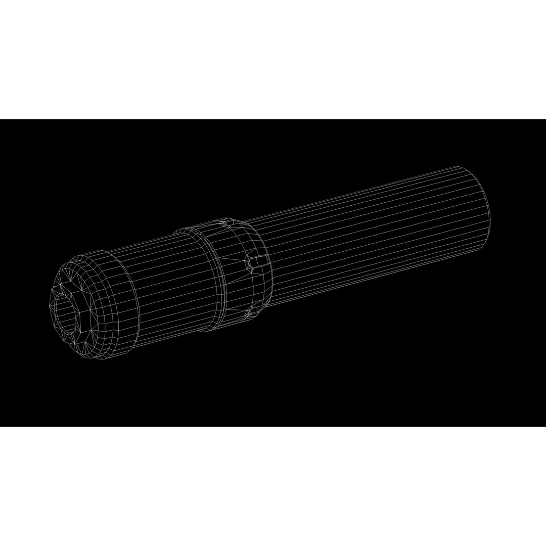Nosler SR-30TI Suppressor 3D Model – Low Poly Game Asset, FBX - View 9