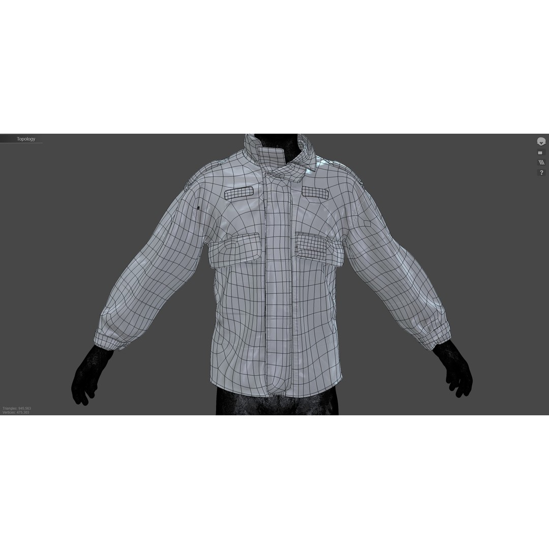 British Police High-Visibility Uniform 3D Model – Low Poly Game Asset, FBX - View 9