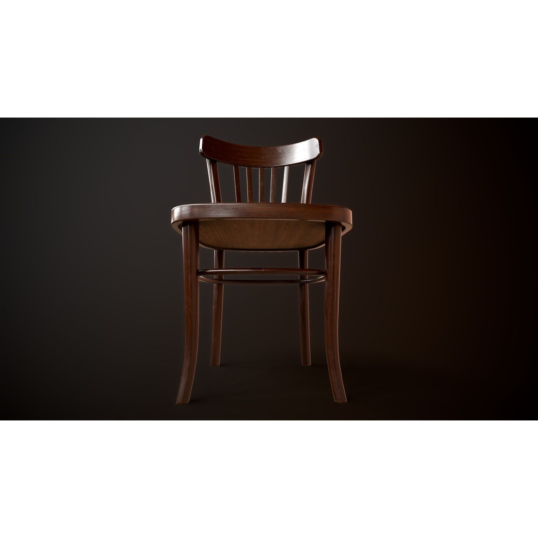 Vintage Chair 3D Model – Low Poly Game Ready Asset, FBX, OBJ - View 10