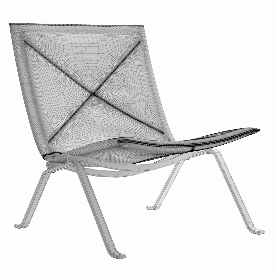 Fritz Hansen PK22 Chair 3D Model – High Poly Game-Ready FBX Asset