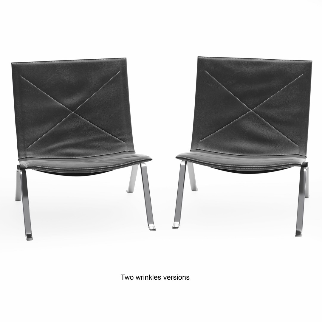 Fritz Hansen PK22 Chair 3D Model – High Poly Game-Ready FBX Asset - View 3