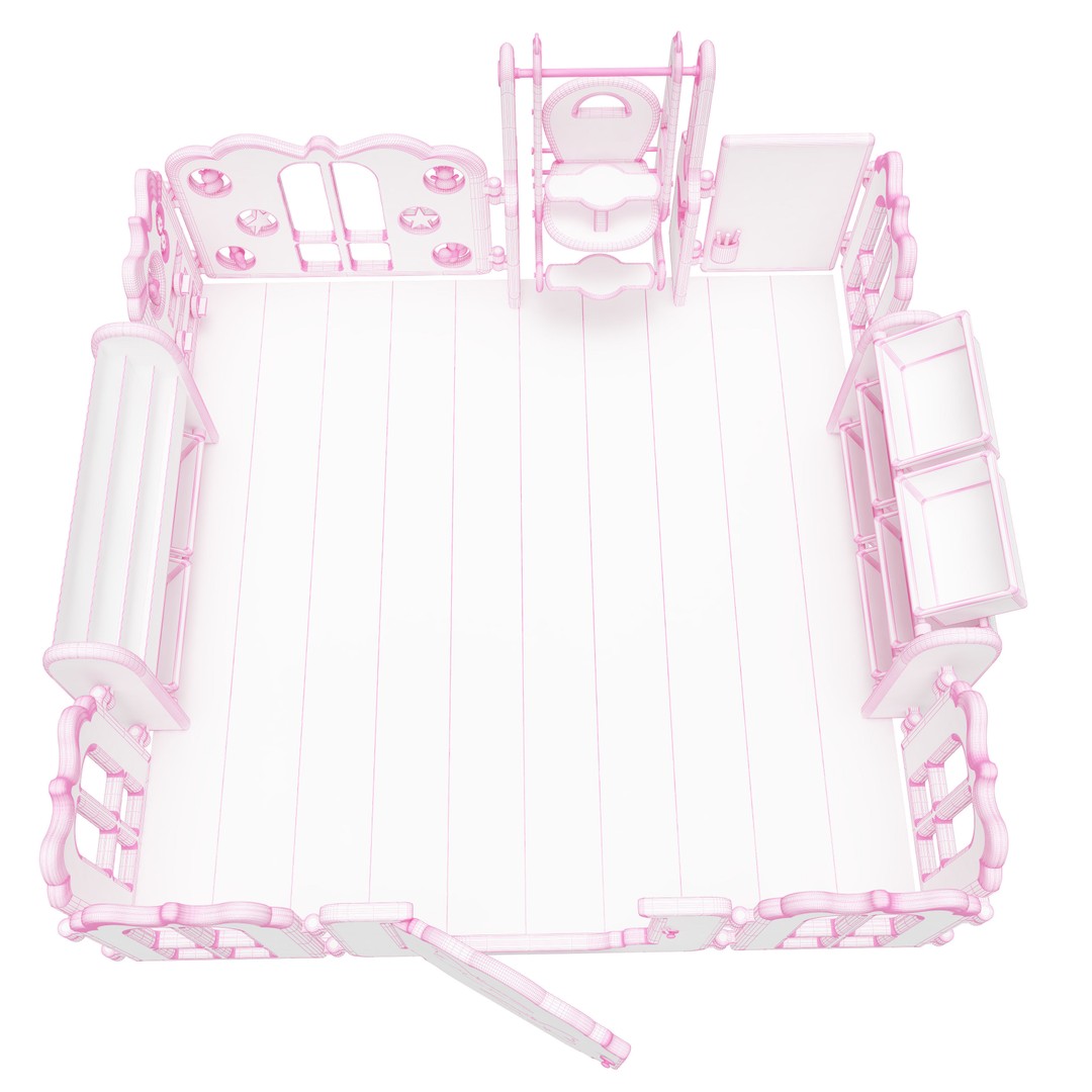 Playpen Baby 3D Model – Safe Interior Furniture, FBX, Blender