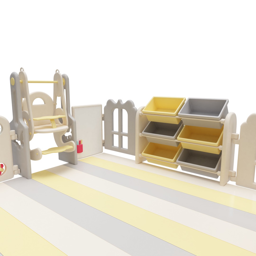 Playpen Baby 3D Model – Safe Interior Furniture, FBX, Blender - View 12