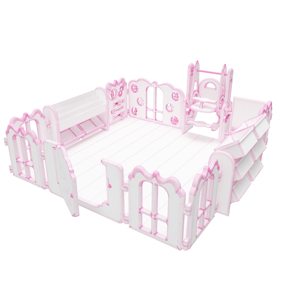 Playpen Baby 3D Model – Safe Interior Furniture, FBX, Blender - View 23
