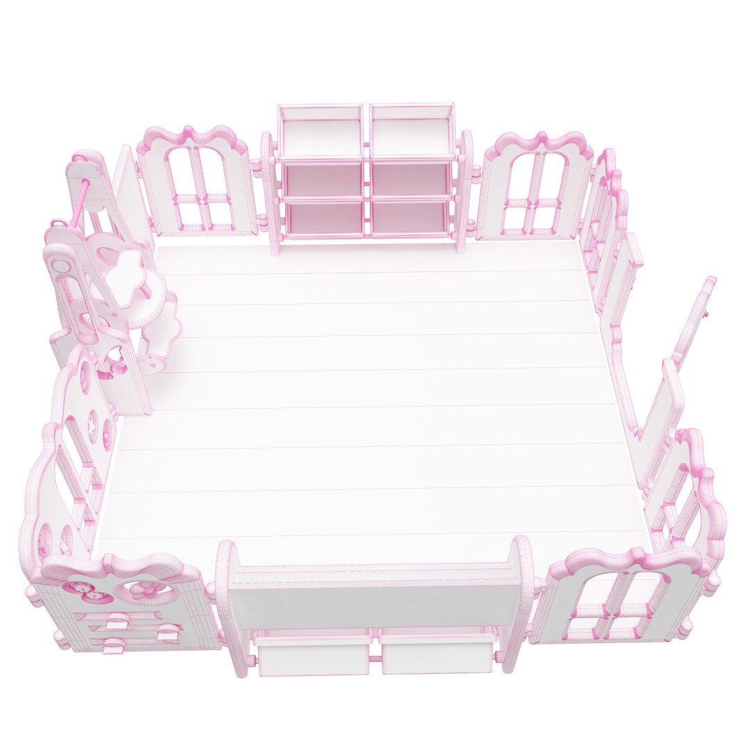 Playpen Baby 3D Model – Safe Interior Furniture, FBX, Blender - View 24