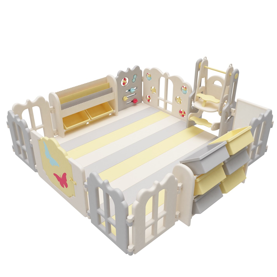 Playpen Baby 3D Model – Safe Interior Furniture, FBX, Blender - View 3
