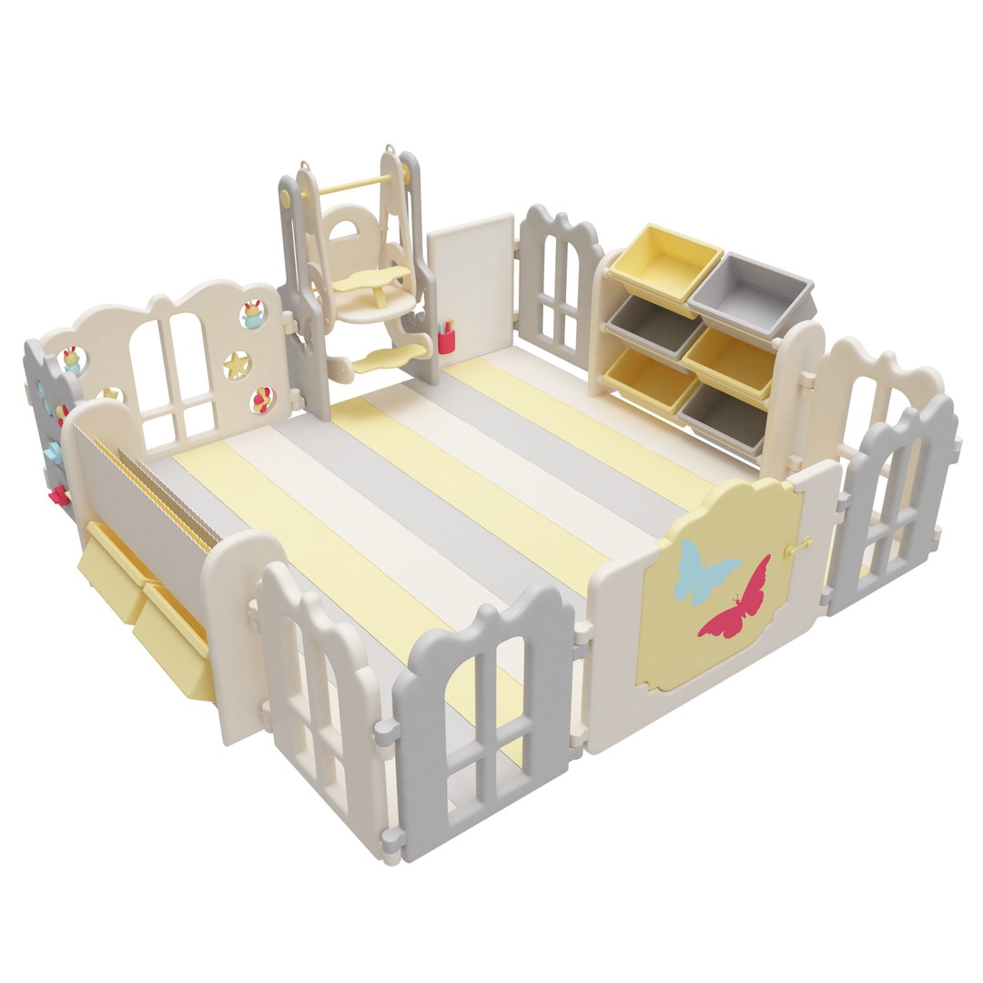 Playpen Baby 3D Model – Safe Interior Furniture, FBX, Blender - View 5