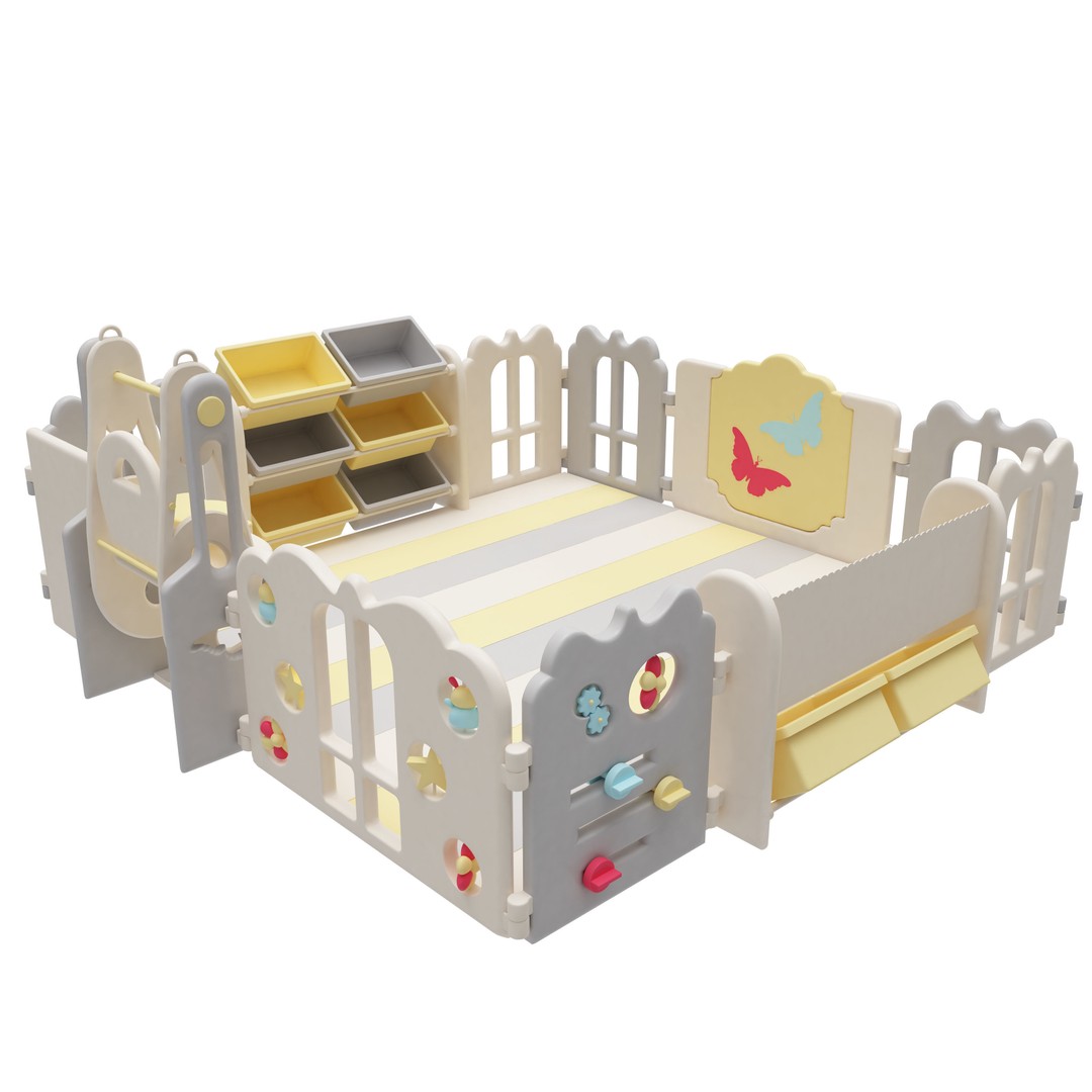 Playpen Baby 3D Model – Safe Interior Furniture, FBX, Blender - View 7