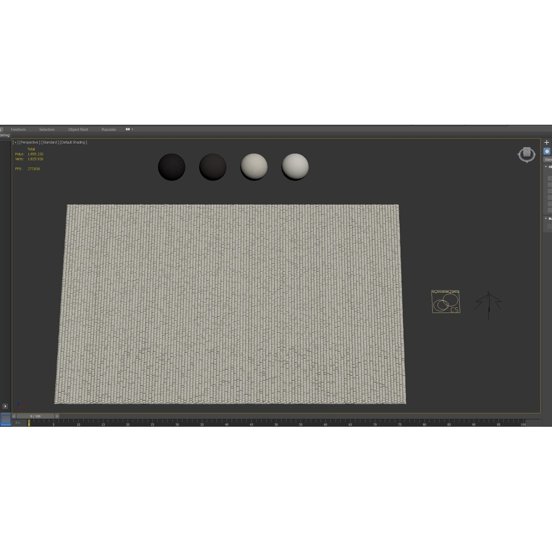IKEA HJORTHEDE Carpet 3D Model – PBR Textured, FBX & OBJ Formats - View 10