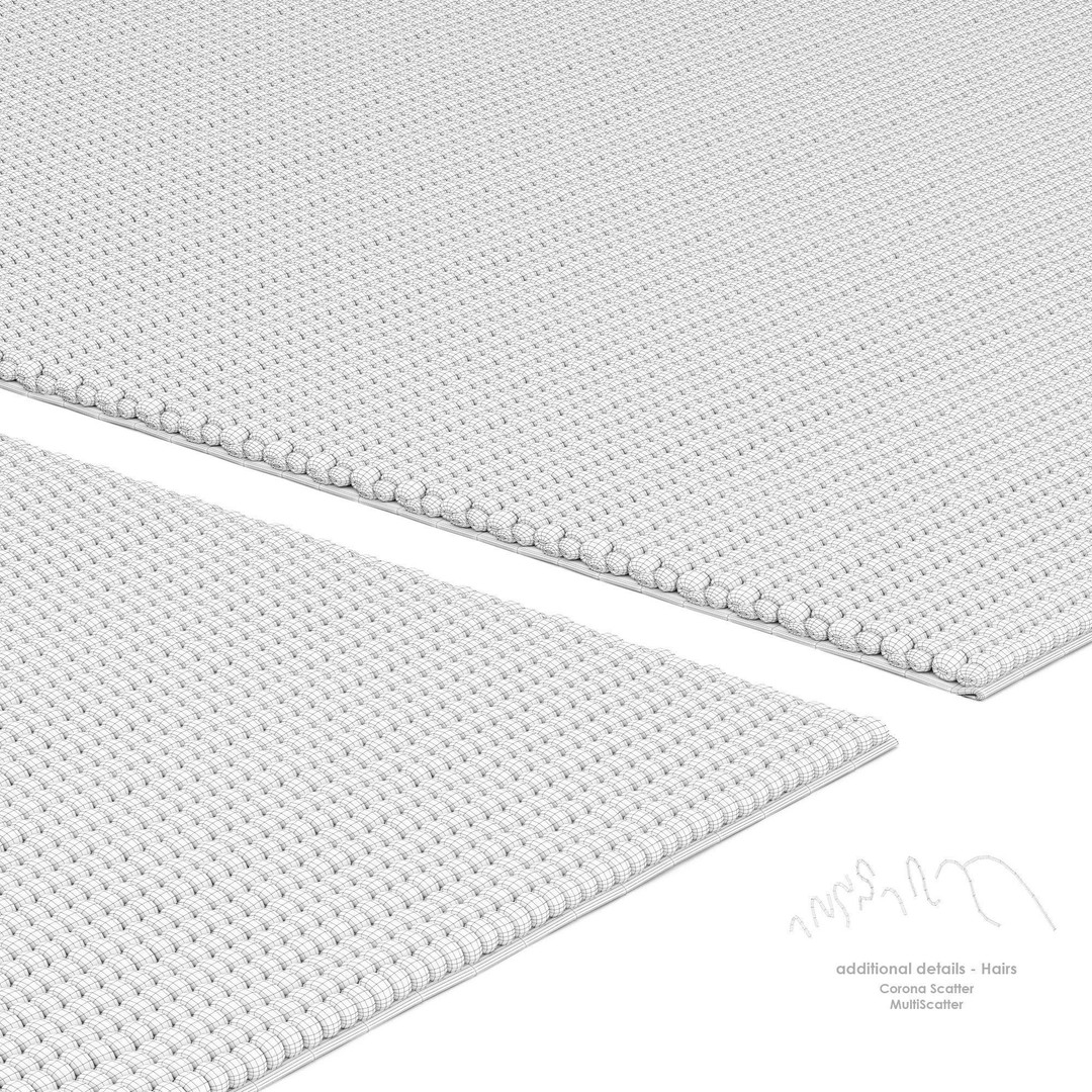 IKEA HJORTHEDE Carpet 3D Model – PBR Textured, FBX & OBJ Formats - View 9