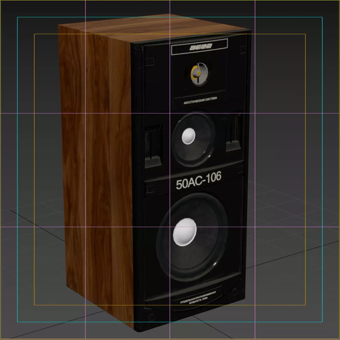 50 AC106 Vega Speaker 3D Model – Vintage Audio System, PBR Textures