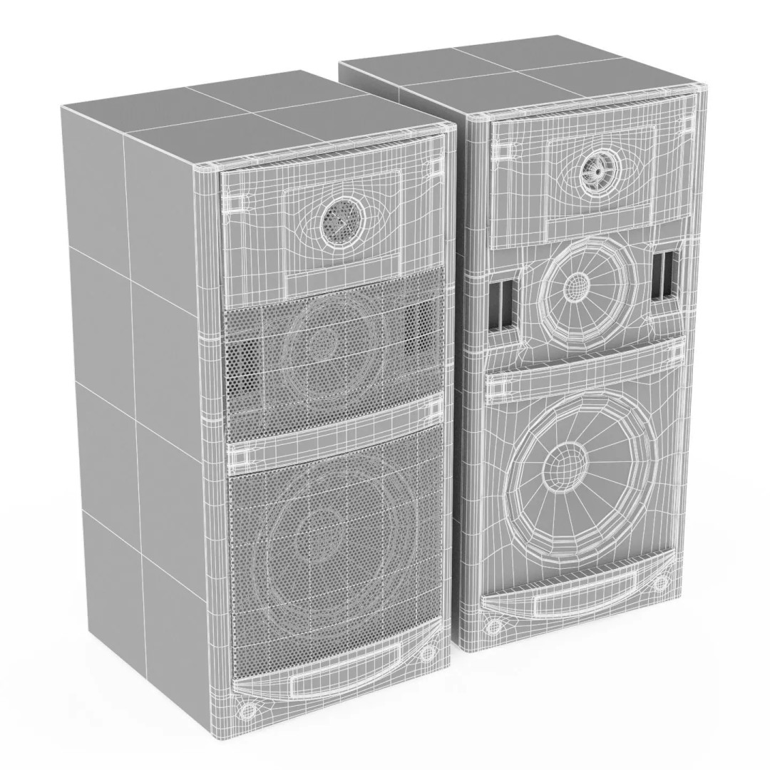 50 AC106 Vega Speaker 3D Model – Vintage Audio System, PBR Textures - View 13