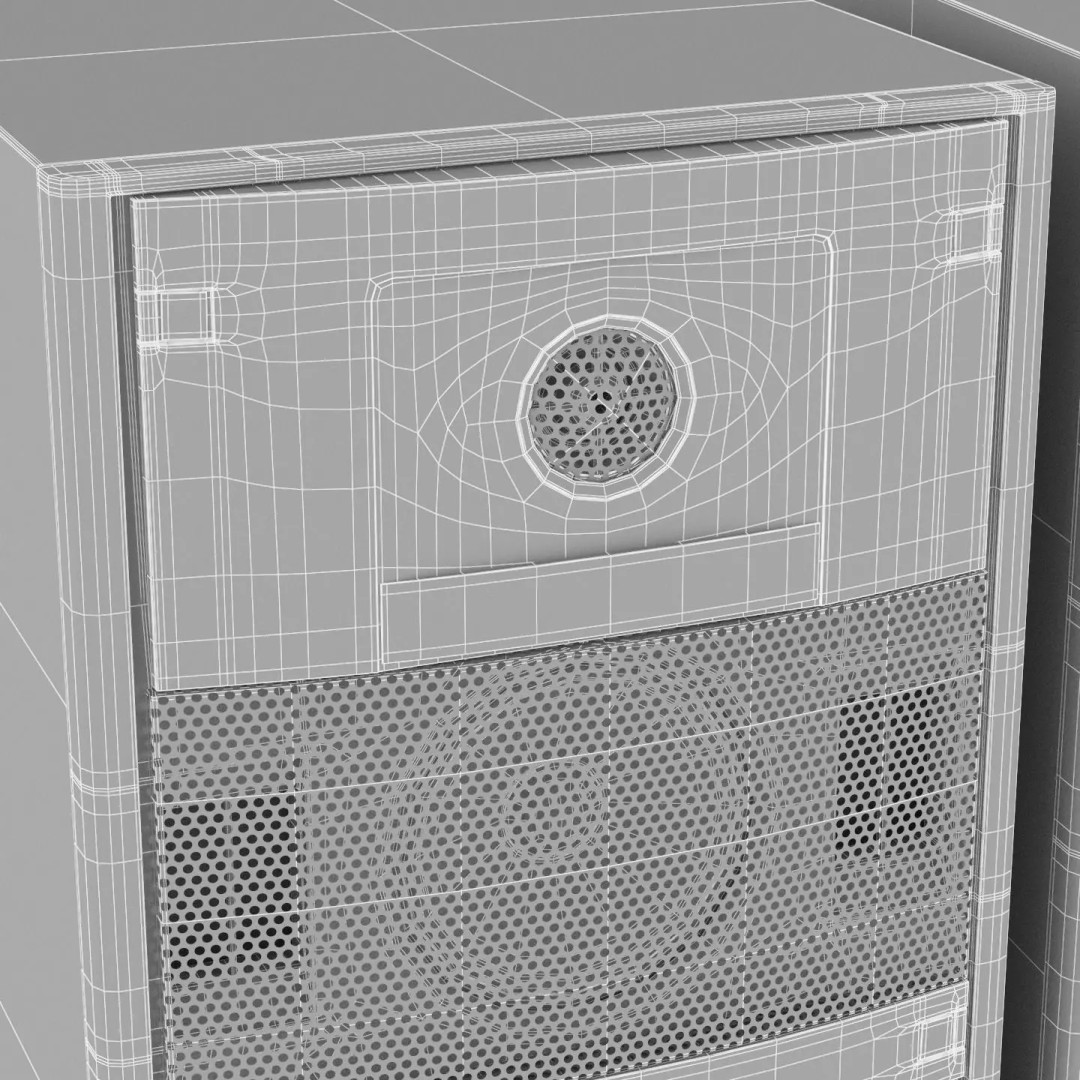 50 AC106 Vega Speaker 3D Model – Vintage Audio System, PBR Textures - View 14