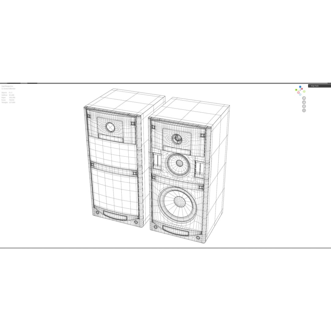 50 AC106 Vega Speaker 3D Model – Vintage Audio System, PBR Textures - View 16
