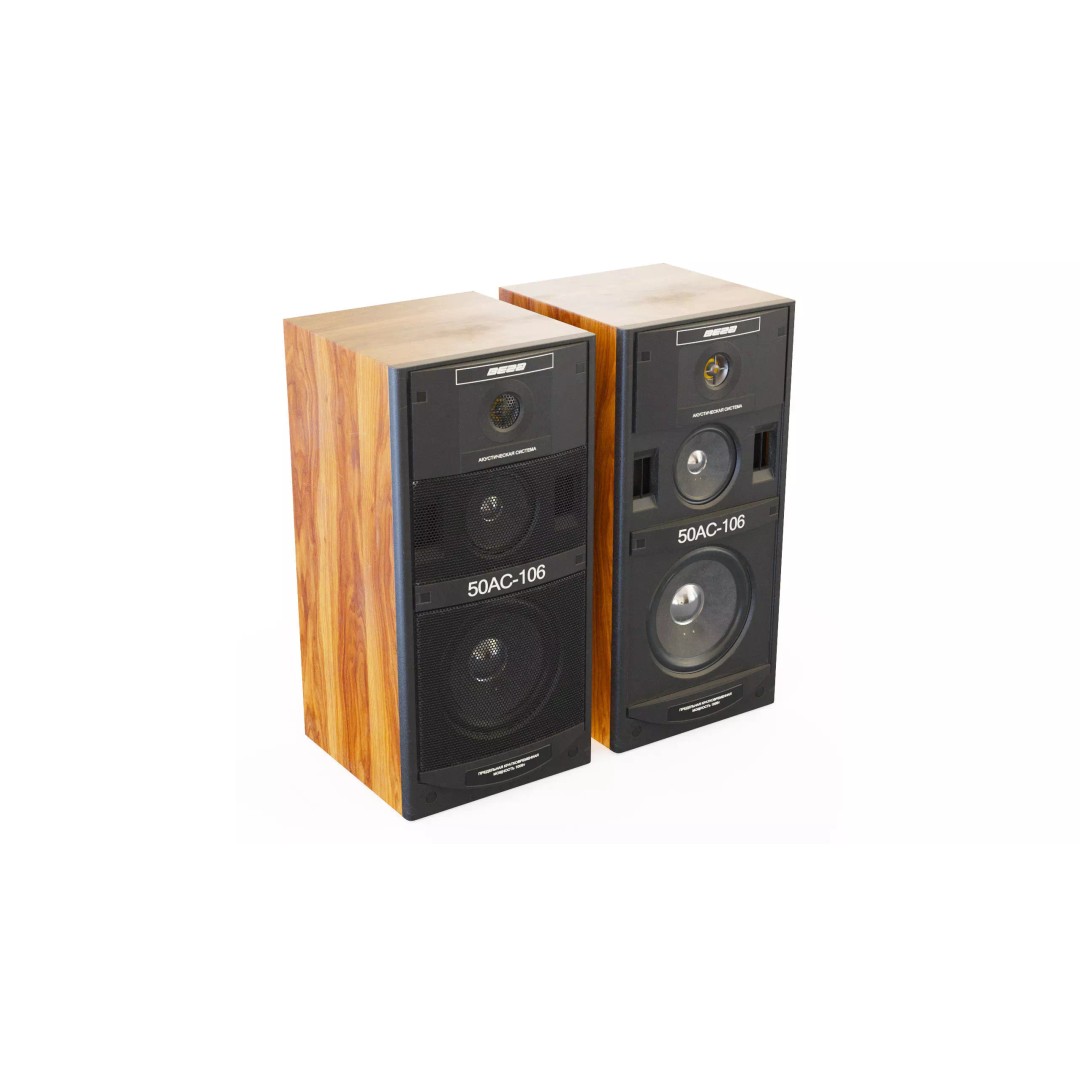 50 AC106 Vega Speaker 3D Model – Vintage Audio System, PBR Textures - View 2