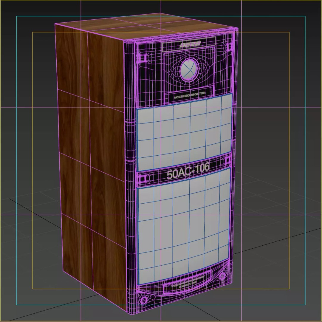 50 AC106 Vega Speaker 3D Model – Vintage Audio System, PBR Textures - View 23