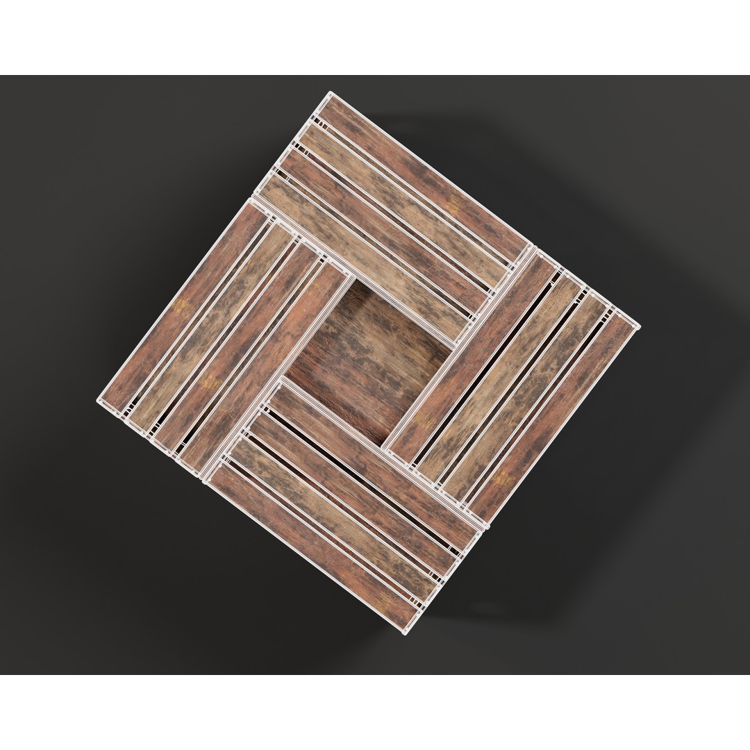 Medieval Crate Table 3D Model – Low Poly PBR Game Asset, FBX, OBJ - View 10
