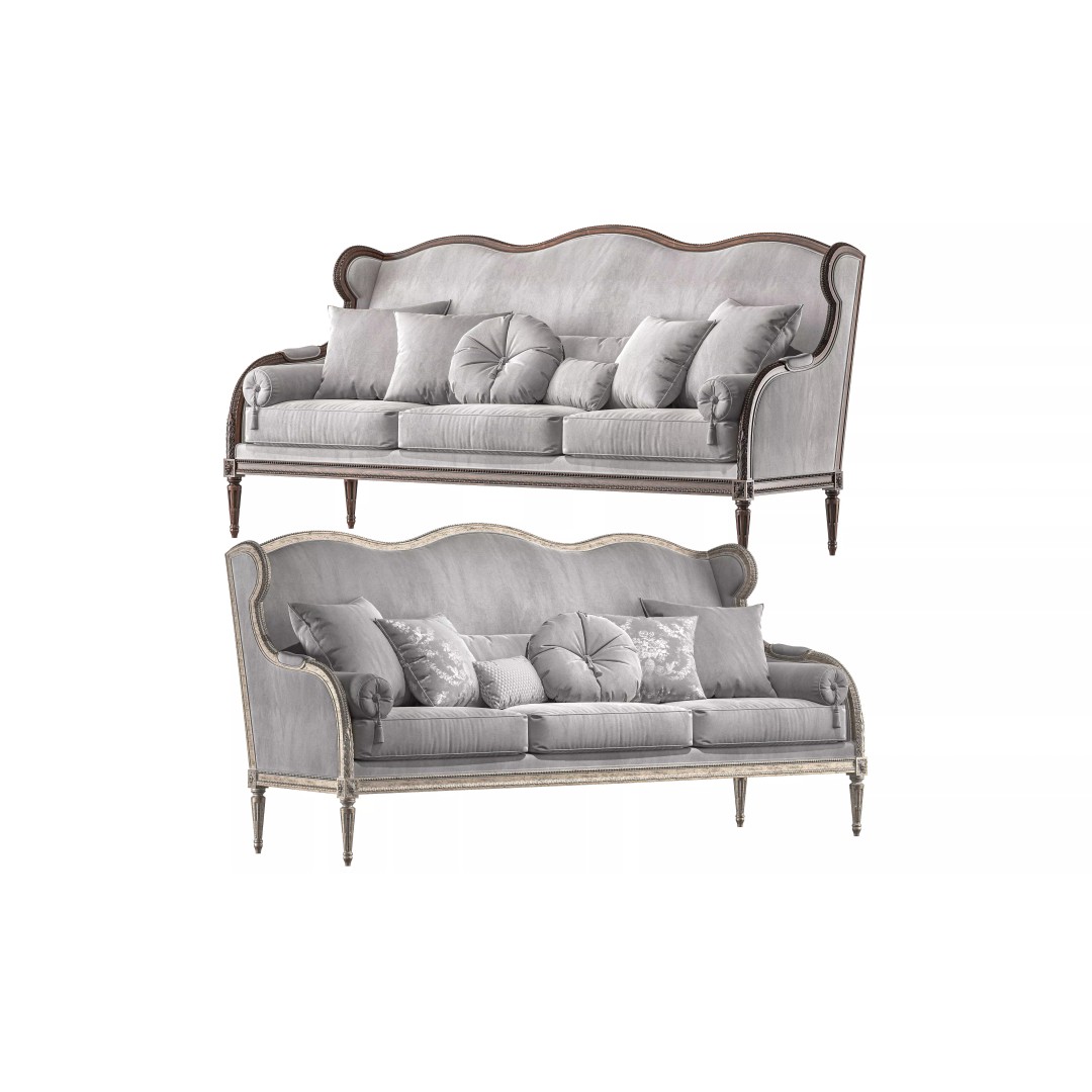 Chairish Sofa Art 4353 3D Model – Classical Furniture, FBX, PBR Textures - View 2