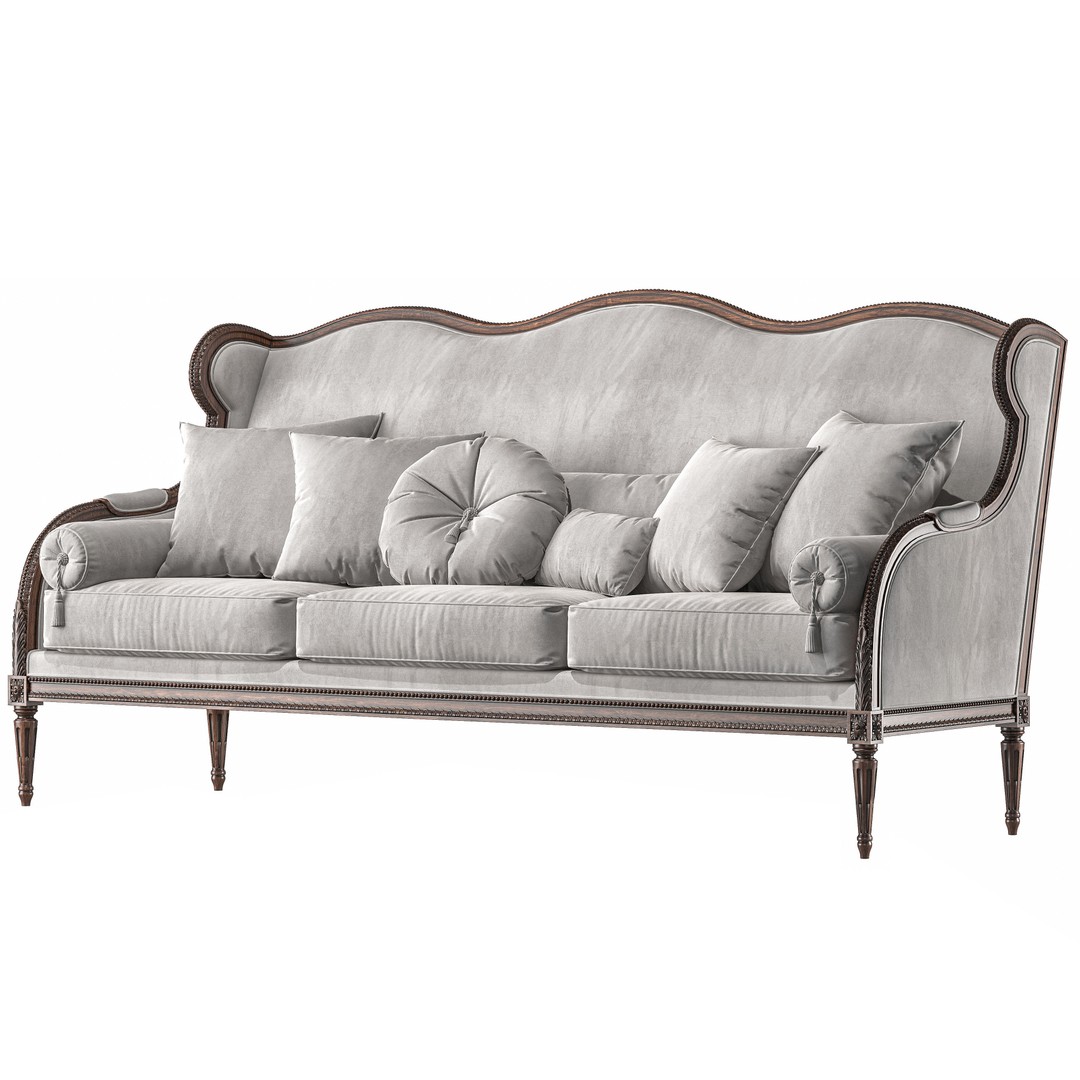 Chairish Sofa Art 4353 3D Model – Classical Furniture, FBX, PBR Textures - View 5