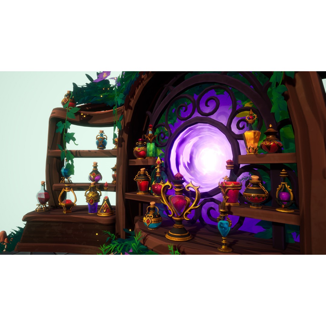 Emberbrew Potions 3D Model – Stylized Game-Ready FBX for Unreal Engine