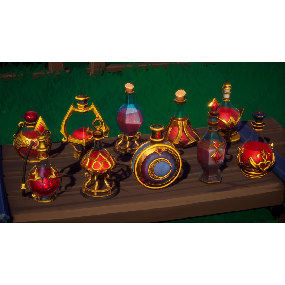Emberbrew Potions 3D Model – Stylized Game-Ready FBX for Unreal Engine - View 9
