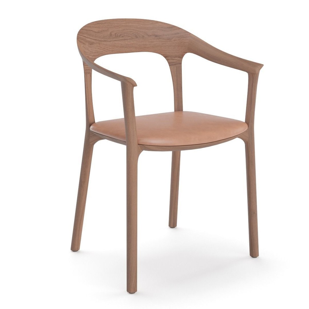 Elle Upholstered Chair 3D Model – Realistic Armchair, PBR Textures
