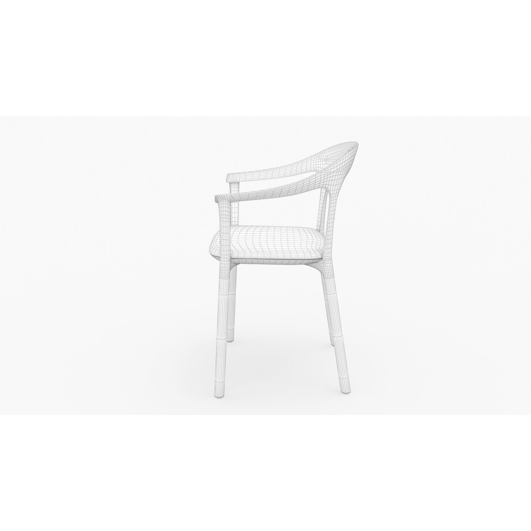 Elle Upholstered Chair 3D Model – Realistic Armchair, PBR Textures - View 13