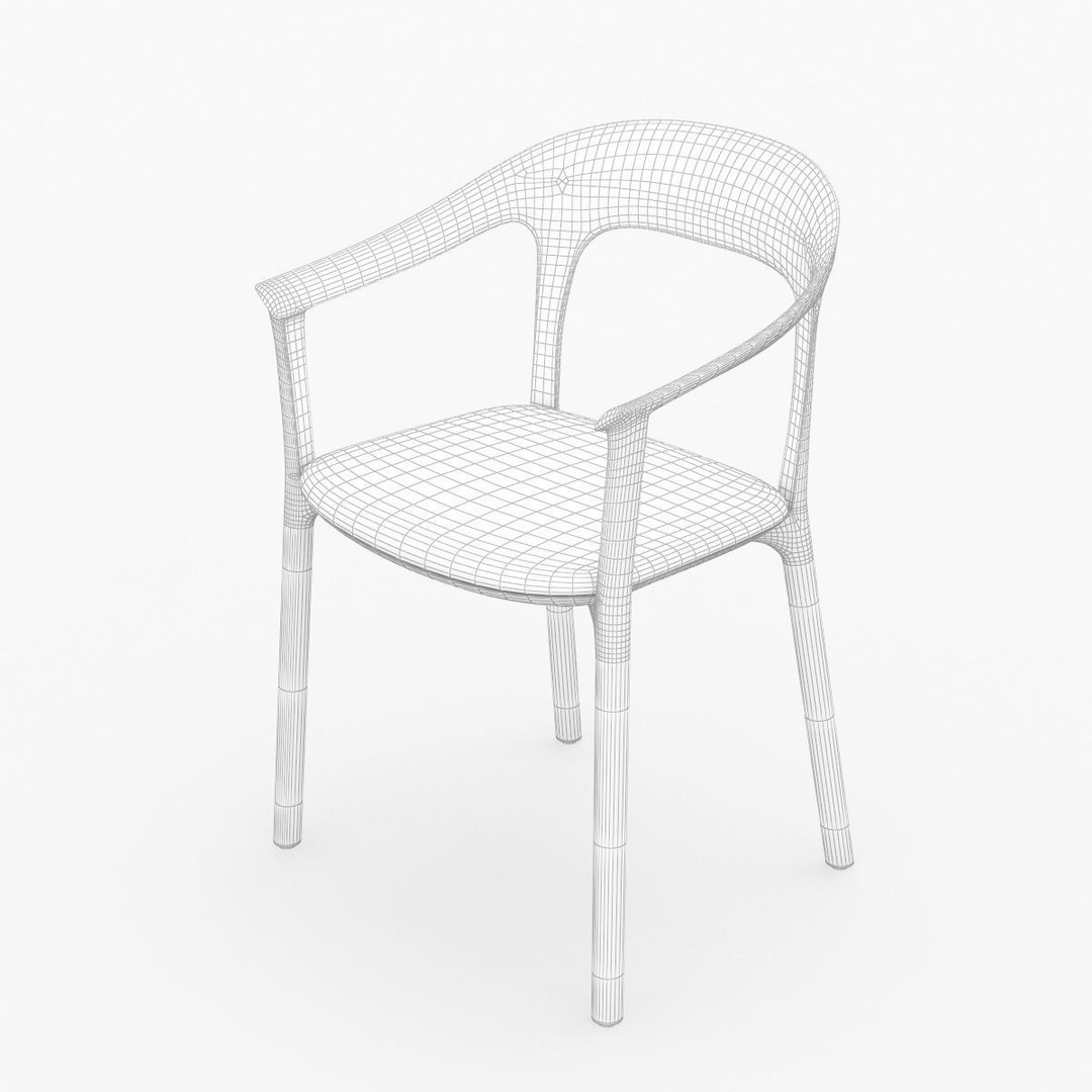 Elle Upholstered Chair 3D Model – Realistic Armchair, PBR Textures - View 36